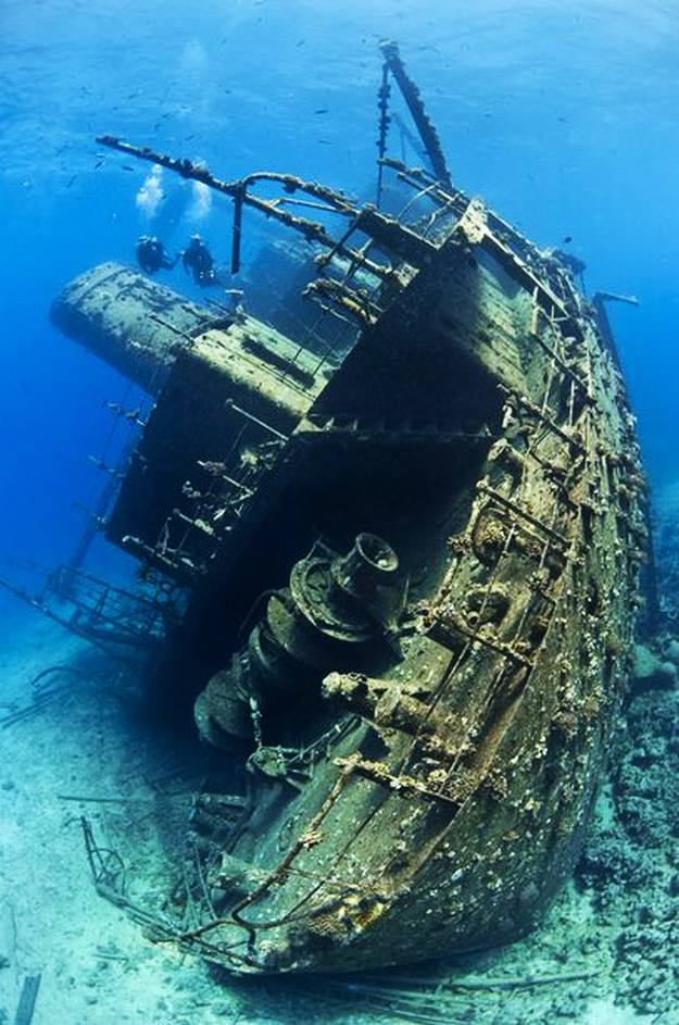 Удивительный подводный мир затопленных кораблей